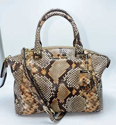 Michael Kors Riley Small Satchel Python Embossed Leather Shoulder Hand Bag NWT  • $269.99