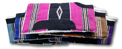 Navaho Show Pad Western Saddle Pad/Saddle Cloths Cut Back With Fleece Underlay • $76.99