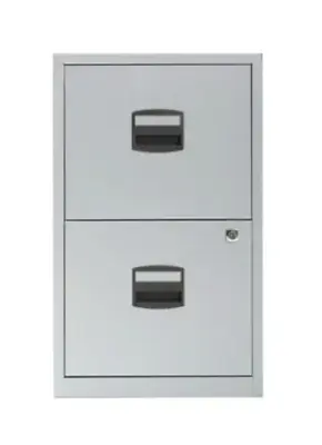 £114.99 • Buy Bisley A4 Filing Cabinet Metal 2 Drawer Silver | 24 Hour Weekday Delivery
