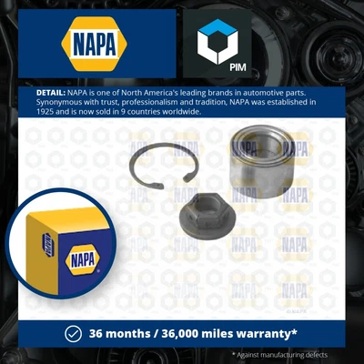 £15.45 • Buy Wheel Bearing Kit Fits FORD FIESTA Mk5 1.6 Rear 01 To 08 NAPA 1070982 1085565S1