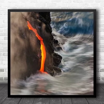Hawaii Kalapana-Lava Magma Lava Volcano Kalapana USA Eruption Square Art Print • $29.43