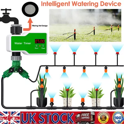 £25.99 • Buy Automatic Drip Irrigation System Kit Plant Water Timer Watering Garden Hose UK