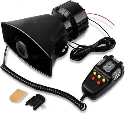 5 Tone Sound Car Siren Vehicle Horn With Mic PA Speaker System Emergency Sound A • $24.95