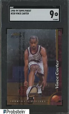 1998-99 Topps Finest #230 Vince Carter Toronto Raptors RC Rookie SGC 9 MINT • $2.25