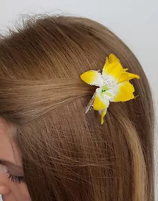 New Claire's Women's Girls 10 Piece Yellow Lily Flowers Hair Clip • £10.85