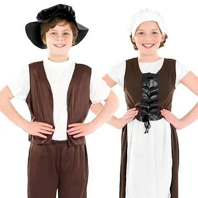 £8.99 • Buy Tudor Poor Kids Fancy Dress Childs Childrens History World Book Day Week Costume