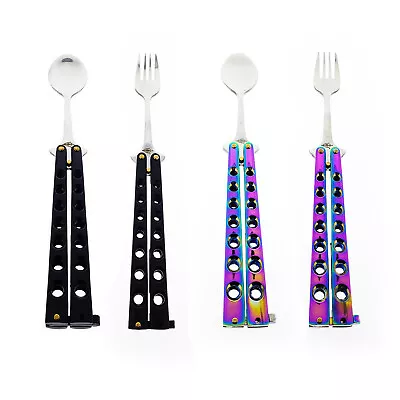 P.S Butterfly Fork And Spoon Set For Camping And Hiking Purposes • $25.99