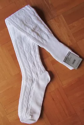 Lederhosen Socks Gents German Long Overknee White  M • $15