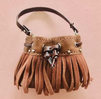 Zuru Mini Brands Fashion Brown “Leather” Fringe Style Purse Barbie Doll Size • $7.50