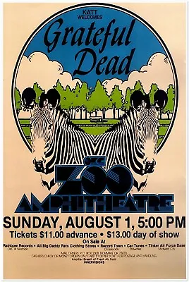 $14.99 • Buy Grateful Dead - Zoo Amphitheater - Vintage Concert Poster