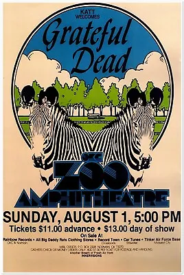 Grateful Dead - Zoo Amphitheater - Vintage Concert Poster • $24.99