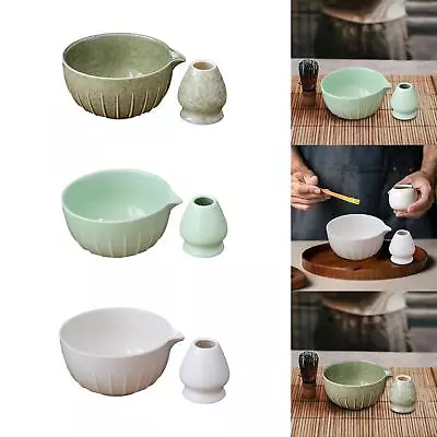 Japanese Matcha Bowl And Whisk Holder Gift Tea Accessories For Matcha Powder • $27.58