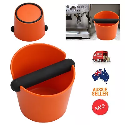 $16.95 • Buy Coffee Waste Container Espresso Grinds Knock Box Tamper Tube Bin Orange Bucket