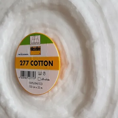 Vlieseline 277 100% Cotton Wadding  Natural Soft Warm Eco Quilt Batting White • £3.50