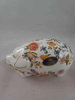 Aynsley Cottage Garden Pig Trinket Box Fine Bone China 1st Quality British • £26.99