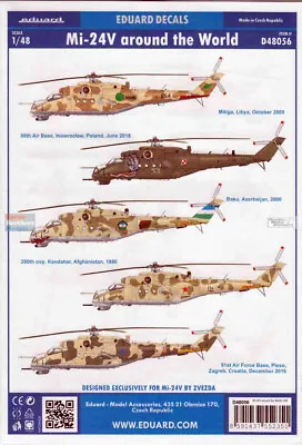 EDUD48056 1:48 Eduard Decals - Mi-24V Hind Around The World • $39.64