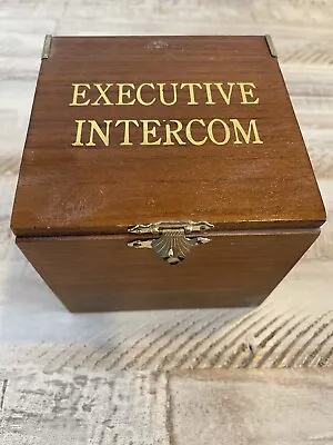 Executive Intercom-Vintage Ornate Brass Hotel Service Desk Bell With Wooden Box • $21.53