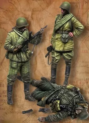 1/35 Resin Figure Model Kit Soviet Soldiers German Dead Wounded WW2 Unpainted • $25.75