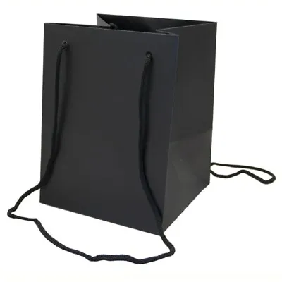 10 X Large Black Apac Gift Hand Tied Present Bags - Very Good Quality • £9