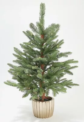 Martha Stewart 36” Clear Lighted Downswept Green  Potted Tree Pearl Tree • $81.18