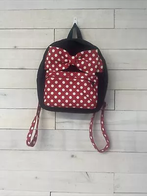 Minnie Mouse Disney Black Red & White Backpack   Adjustable Straps Very Clean • $18.99