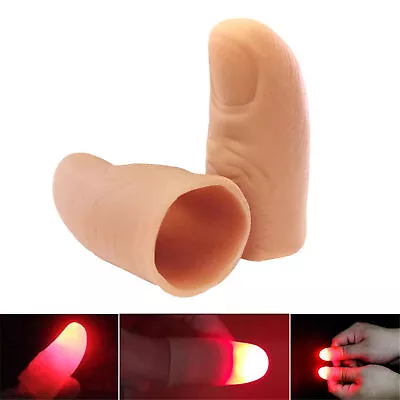 Magic Thumb Light Finger Trick Fingers LED Tricks Magic Props Lights Toys 2Pcs • $8.99
