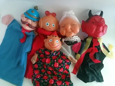 Lot Of 5 Vintage German Rubber Head Hand Puppets • $25