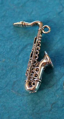 Pendant Saxophone Charm Music Charm Jazz Music Charm New Orleans Mardi Gras  • $4.99