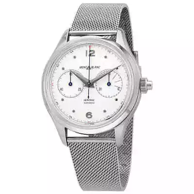 Montblanc Heritage Monopusher Chronograph Automatic Silver Dial Men's Watch • $2436.50