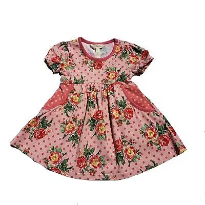 Matilda Jane Dress Size 2 Pretty In Pink Floral Pockets Brilliant Daydreams • $24.99