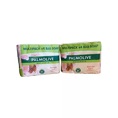 Palmolive Natural Delicate Care Almond And Milk Soap Multi Pack 8x 90g Bars • £11.99