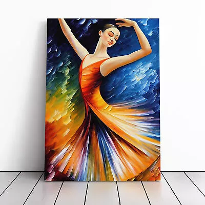 Ballerina Dancer No.1 Canvas Wall Art Print Framed Picture Home Office Decor • £24.95