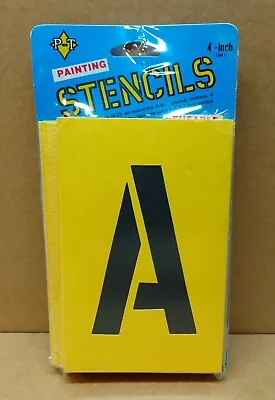 P-T Painting Stencils 4-Inch A-Z Letters 0-9 Numbers NEW-SEALED Vintage 1977 • $9.99