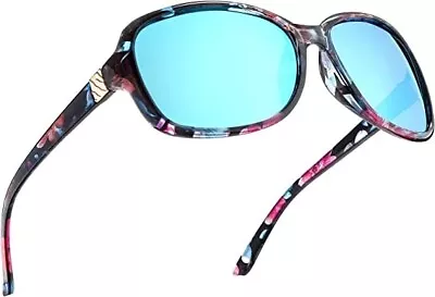 Women's Classic Square Sunglasses - Floral & Blue - FREE SHIPPING! • $13