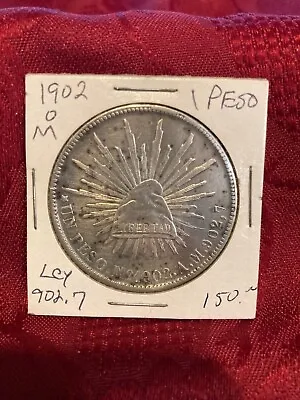 1902 MO AM MEXICO - Silver Un Peso Coin • $85