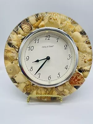 Lucite Seashell Wall Clock Sterling & Noble Acrylic Works Nautical Beach-Works • $24