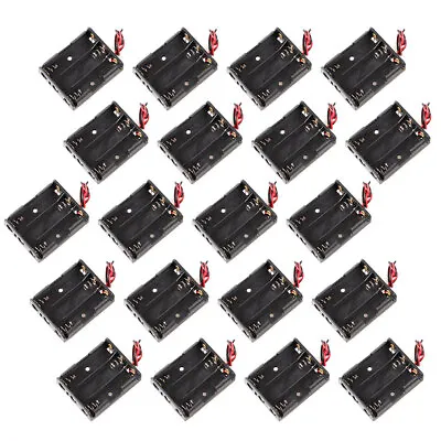 20 PCS 4.5V Output 3 X AA Battery Holder Case Box Double Wire Lead Connector. • $13.99