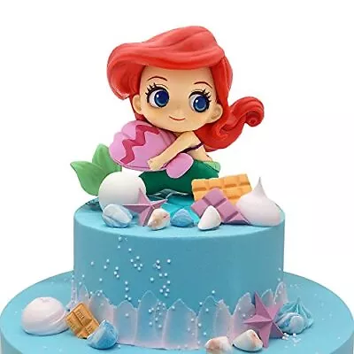 Mermaid Cake Topper Little Mermaid Doll With Seashells For Ariel Cake Decorat... • $20.43