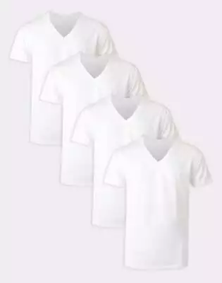 Hanes Men's Ultimate Big Man Cool Comfort FreshIQ V-Neck T-Shirt 4-Pack • $23.80