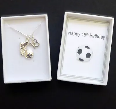 £6.50 • Buy Football Fan Birthday Necklace 13th 16th 18th 21st Gift Happy Birthday