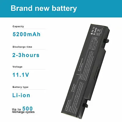 £15.99 • Buy Q318 NEW Battery For Samsung RV511 RV515 AA-PB9NS6B R519 R580 AA-PB9NC6B 5200mAh