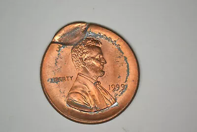 $75 • Buy 1999 Lincoln Cent- Broadstuck With Partial Brockage-  Nice BU