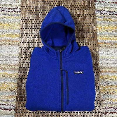 Patagonia Performance Better Sweater Hoodie Blue Fleece Jacket Men’s Large L • $124.95