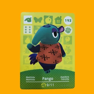 #192 PANGO Animal Crossing Amiibo Card - Series 2 (Brand New Condition) • $2