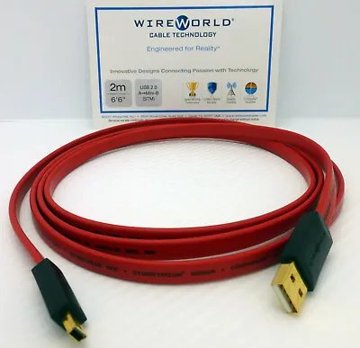 $49.99 • Buy WireWorld Starlight 7 USB Digital Audio 2 Meter A To Mini-B