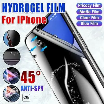 IPhone 13 12 11 Pro Xs Max Plus Privacy Anti-Spy Hydrogel Film Screen Protector • $4.79