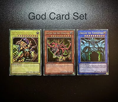 Yu-Gi-Oh GOD CARD SET (SLIFER OBELISK RA) *set Of 3* Limited Edition Ultra Rare • $19