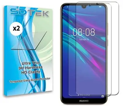 2x SDTEK Tempered Glass Screen Protector For Huawei Y6s / Y6 (2019)  • £2.99
