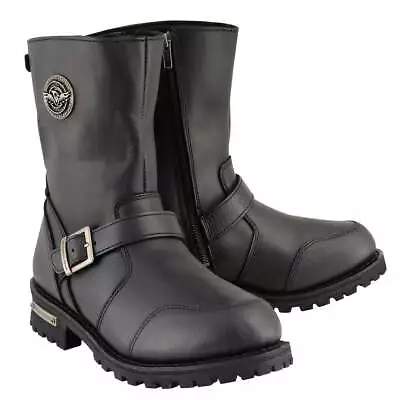 Milwaukee Leather MBM9090 Men's Engineer Motorcycle Boots With Gear Shift Guard • $142.99