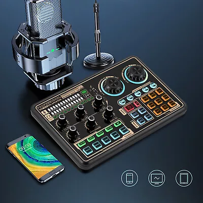 $63 • Buy Bluetooth Sound Effects Board Multi-Device Support Audio Mixer Live Sound Board